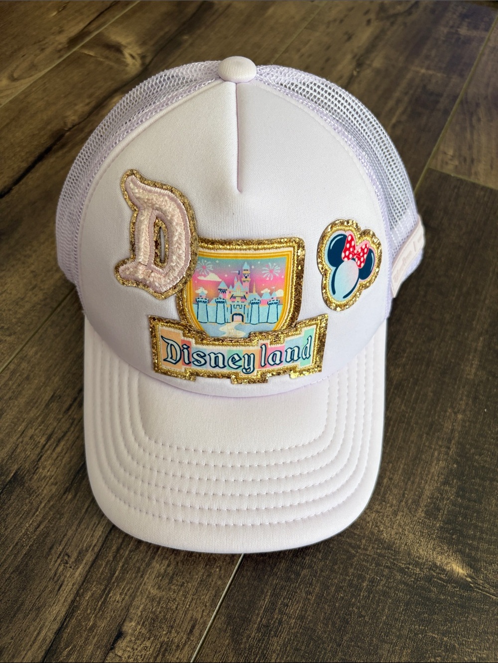 Stony Clover Disneyland Embroidered Patch Trucker Hat - Pastel Purple
